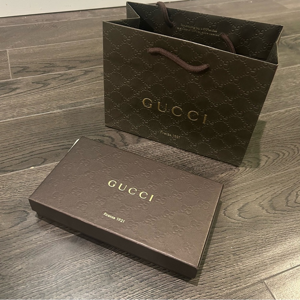 Gucci Empty Box and Paper Bag